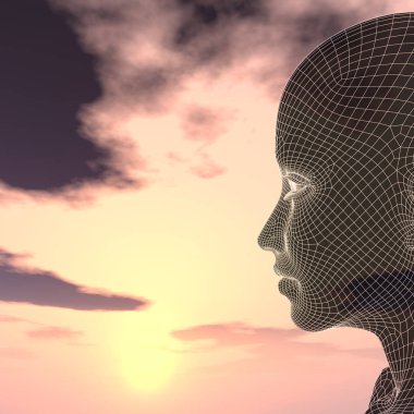 Tel kafes kadın baş