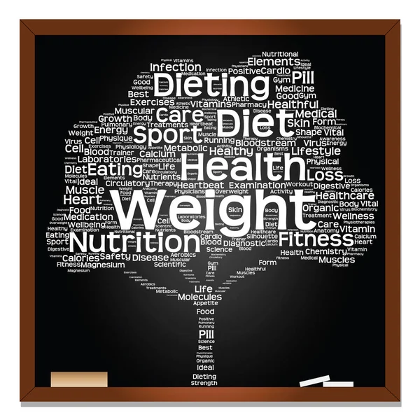 Health diet or sport word cloud — Stock Photo, Image