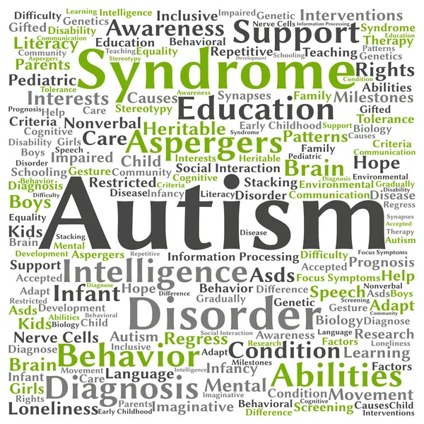 Симптомы аутизма — стоковое фото