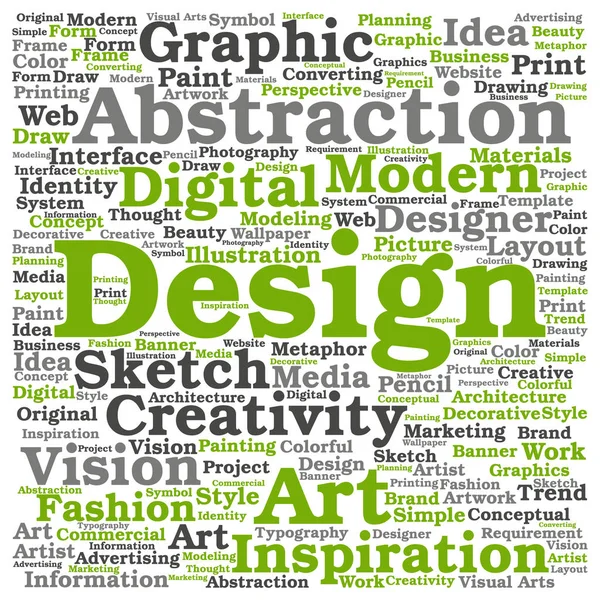 graphic design text word cloud