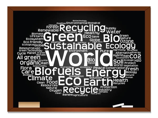 Ekologi text word cloud — Stockfoto
