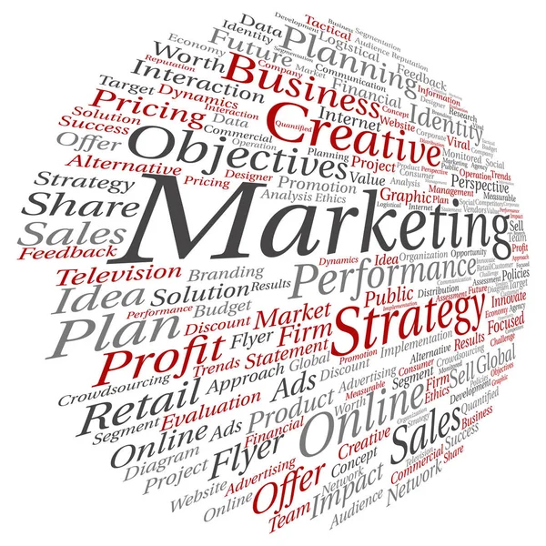 Business marketing texto palabra nube —  Fotos de Stock