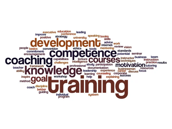 Training text word cloud — Stock Photo, Image
