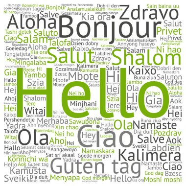 Merhaba kavramsal bulut