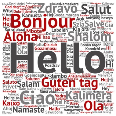 Merhaba kavramsal bulut