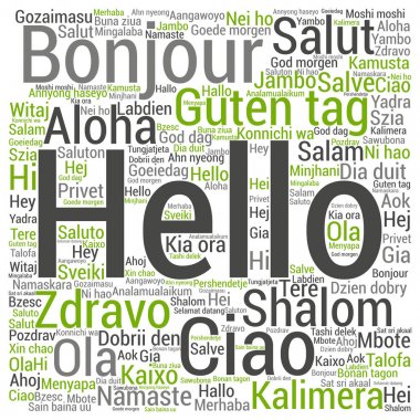 Merhaba kavramsal bulut