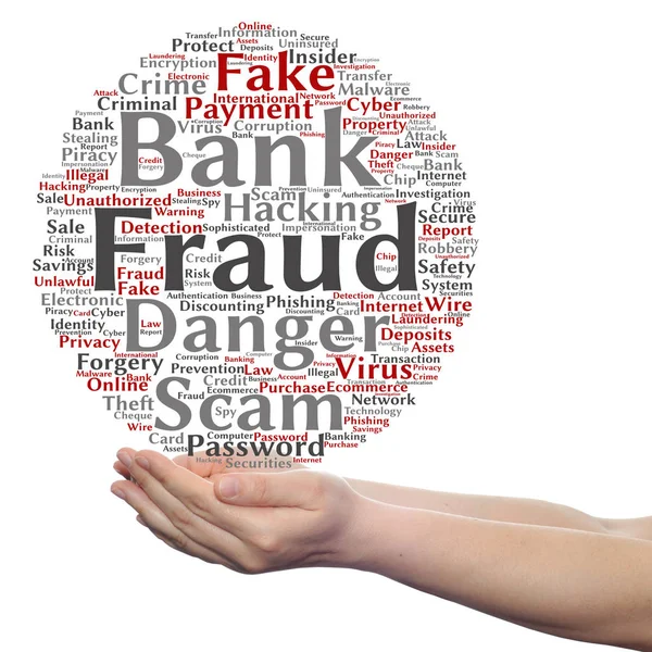 Conceptual cloud of bank fraud words — Stock Photo, Image