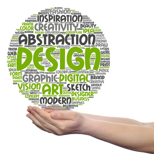 Conceptual cloud of design words — Stock Photo, Image