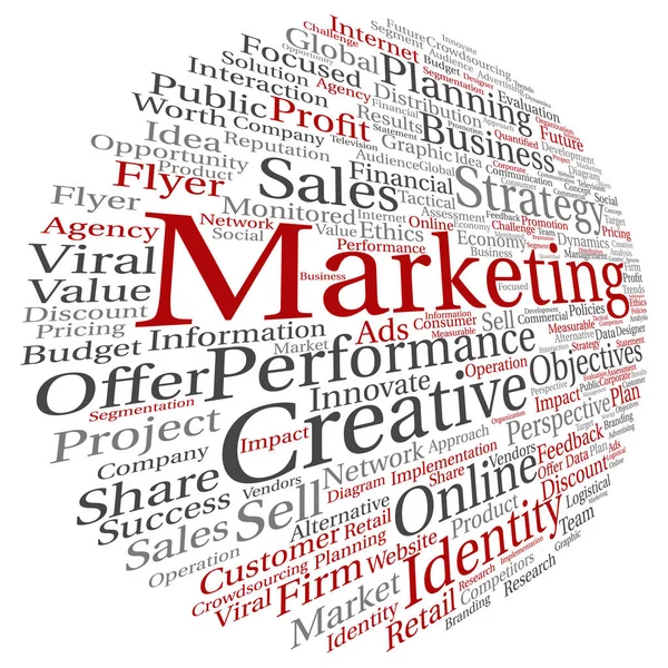 Conceptuele business marketing doelstelling — Stockfoto