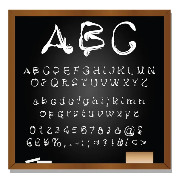 Készlet vagy kézzel írott ábécé gyűjtemény — Stock Fotó