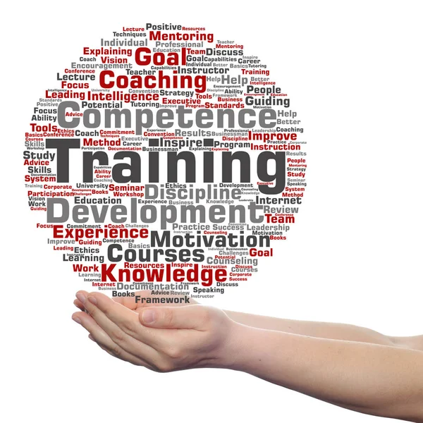 Conceptuele wolk van opleiding, coaching of leren — Stockfoto