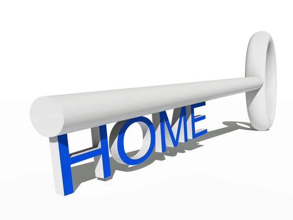 White key with the text home — Stock Photo, Image