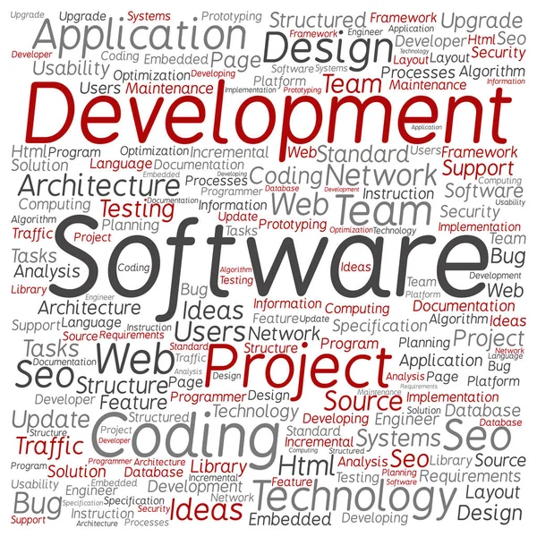 Fejlesztési projekt kódolási technológiát — Stock Fotó