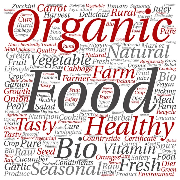 Alimentos orgánicos conceptuales o conceptuales — Foto de Stock