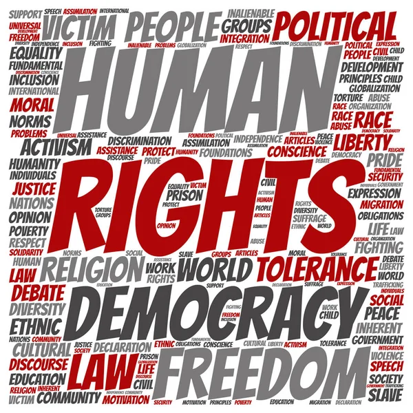 Концепція або концепція прав людини — стокове фото