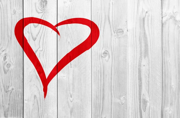 Kavram ya da kavramsal boyalı kırmızı soyut kalp — Stok fotoğraf