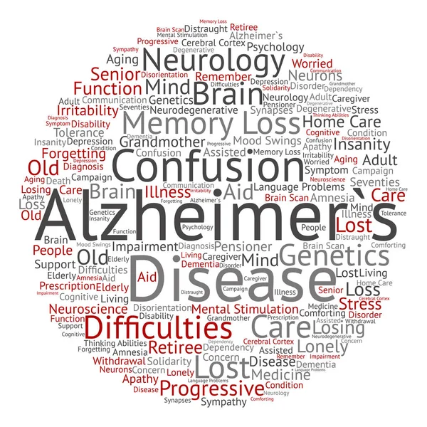 Sintomas conceituais da doença de Alzheimer — Fotografia de Stock