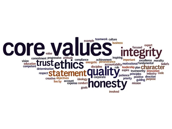 Conceptual core values integrity ethics — Stock Photo, Image