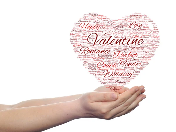 Testo di San Valentino wordcloud — Foto Stock