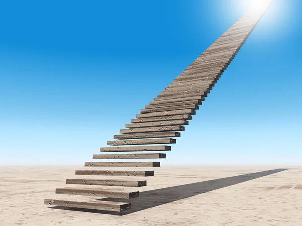 3D çizim Merdiven basamakları cennete — Stok fotoğraf