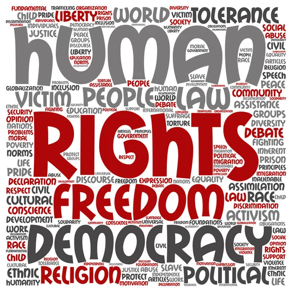 Έννοια ή εννοιολογική ανθρωπίνων δικαιωμάτων — Φωτογραφία Αρχείου