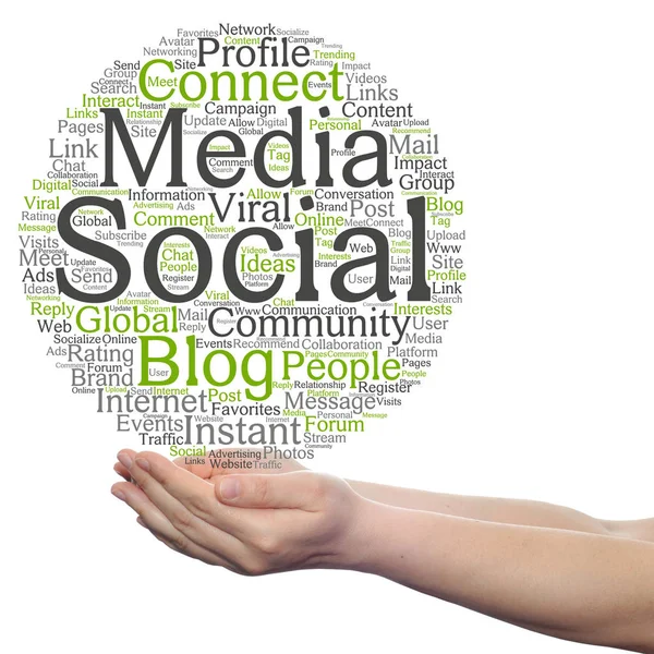 Koncepció, illetve fogalmi szociális média — Stock Fotó