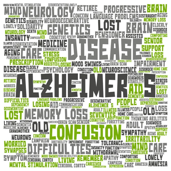 Síntomas conceptuales de la enfermedad de Alzheimers — Foto de Stock