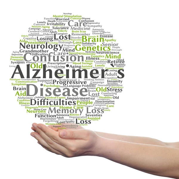 Konceptuella Alzheimers sjukdom symtom — Stockfoto