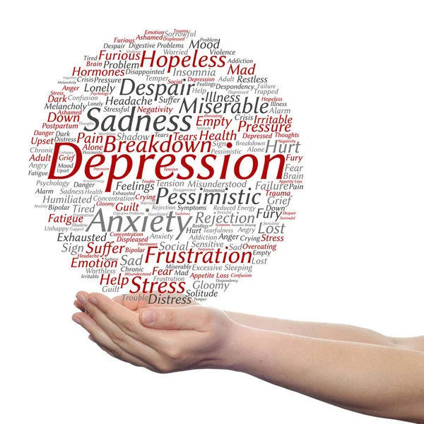 Conceptual depression word cloud — Stock Photo, Image