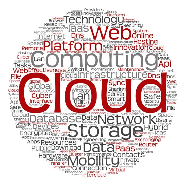 Conceptual web cloud computing technology — Stock Photo, Image