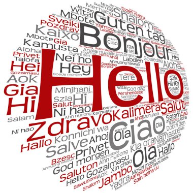 Merhaba kavramsal bulut