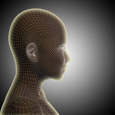  Tel kafes genç insan yüzü  