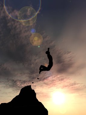 adam uçurumdan atlama