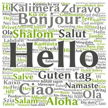 Merhaba kavramsal bulut