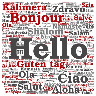 Merhaba kavramsal bulut