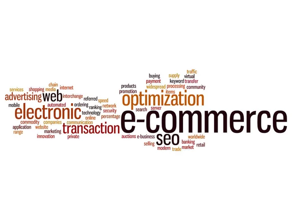 E-commerce vendite elettroniche astratto parola nube — Foto Stock