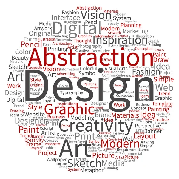 Koncepció, vagy a kreativitás fogalmi művészet grafikai tervezés — Stock Fotó