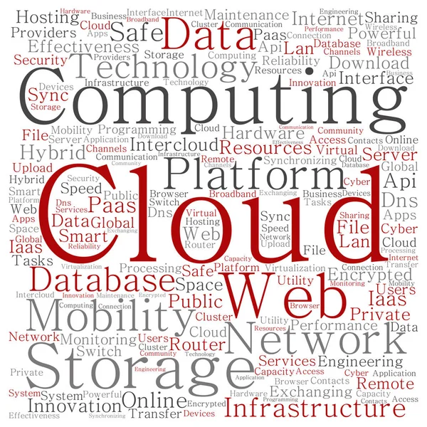 Технологія веб хмарних обчислень — стокове фото