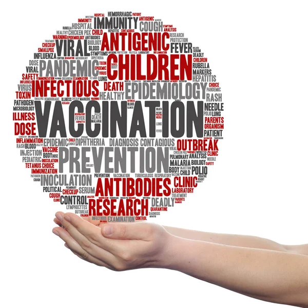 Konzeptionelle Wolke von Impfungen für Kinder — Stockfoto