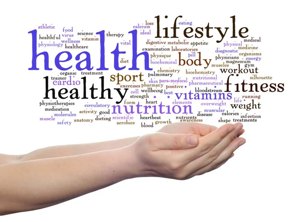 Nutrition or diet word cloud — Stock Photo, Image