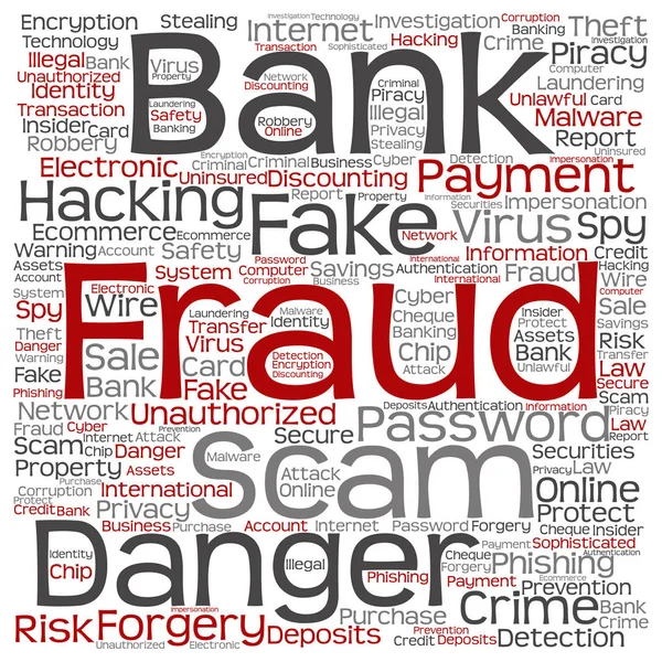 Concept or conceptual bank fraud payment — Stock Photo, Image