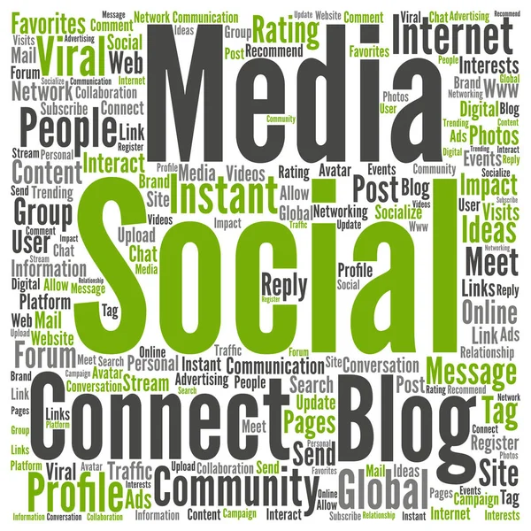 Marketing conceitual de mídia social — Fotografia de Stock