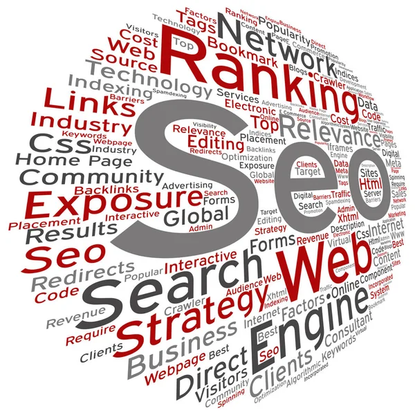 Seo abstract word cloud — Stock Photo, Image