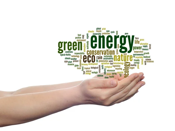 Concept or conceptual abstract green ecology or energy — Stock Photo, Image