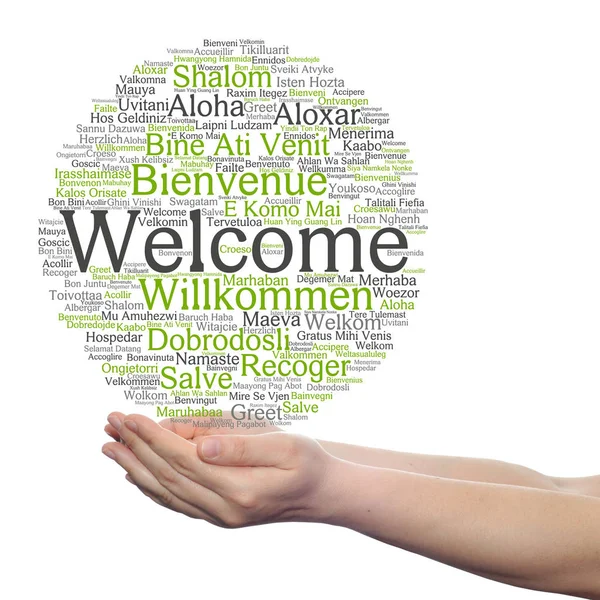 Conceptual abstract welcome — Stock Photo, Image