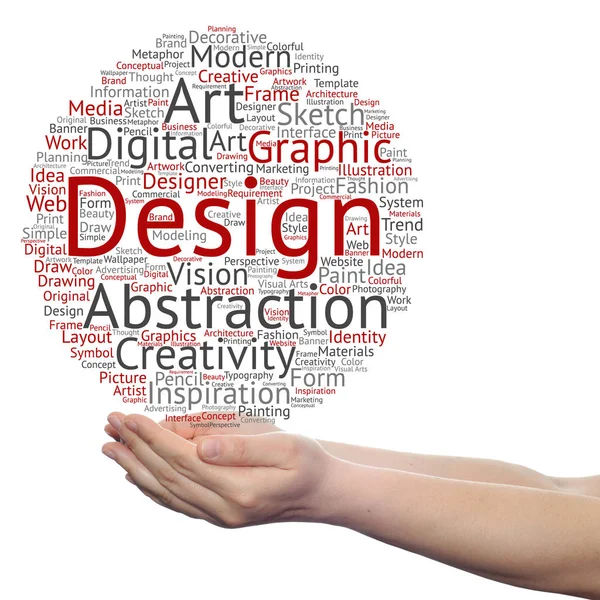 Conceptual cloud of design words — Stock Photo, Image