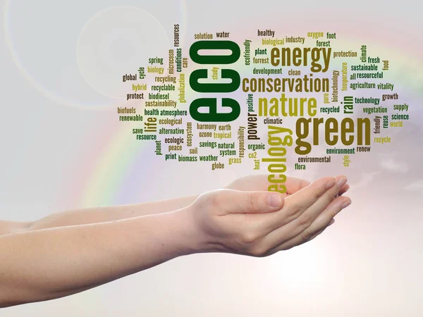 Concept or conceptual abstract green eco or ecology — Stock Photo, Image