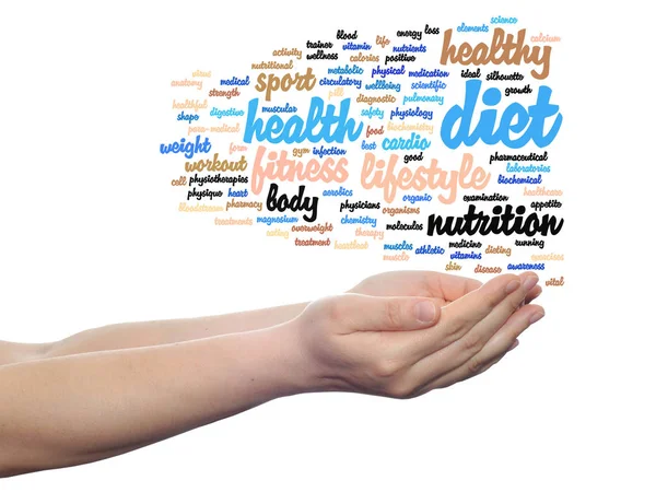 Nutrition or diet word cloud — Stock Photo, Image