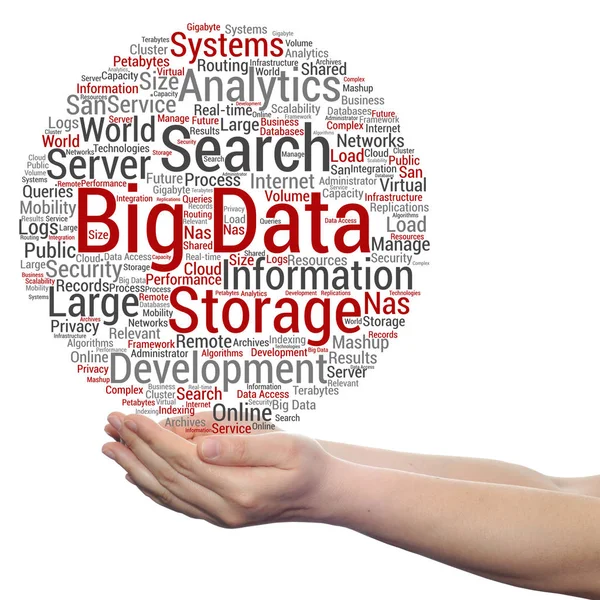 Conceptual cloud of big data — Stock Photo, Image