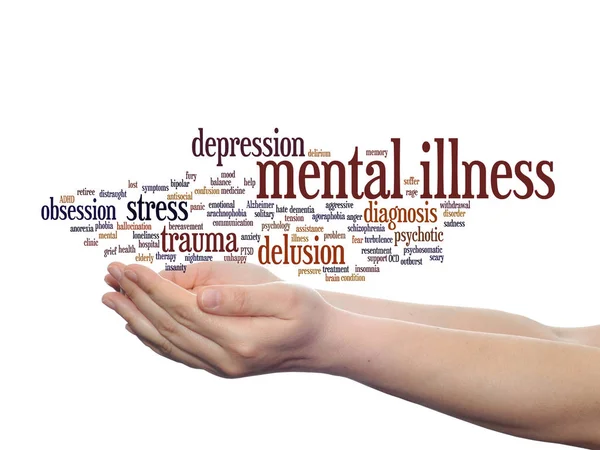 Conceptual mental illness word cloud — Stock Photo, Image